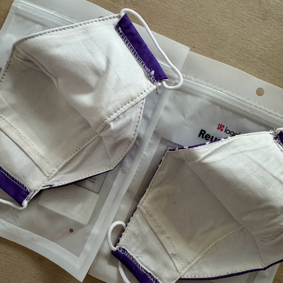 UW Logobrands Purple Reusable Masks - set of 2 - Picture 7 of 7